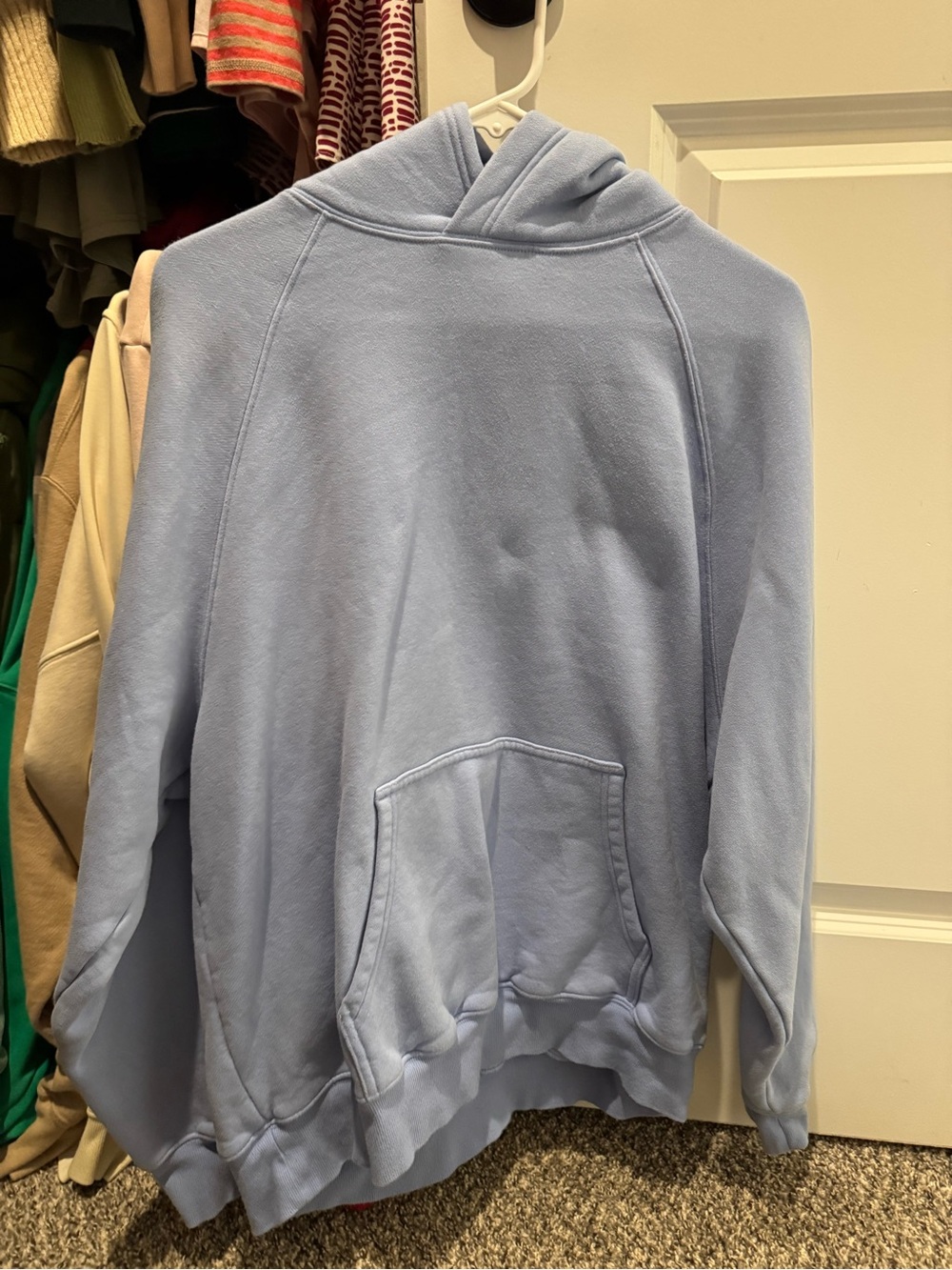 aritzia sweatfleece SET in day flower blue
